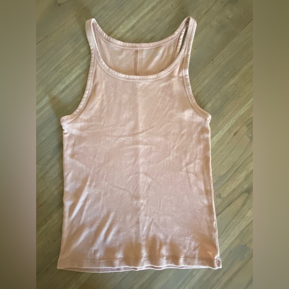 Aerie Light Pink Ribbed Tank Top